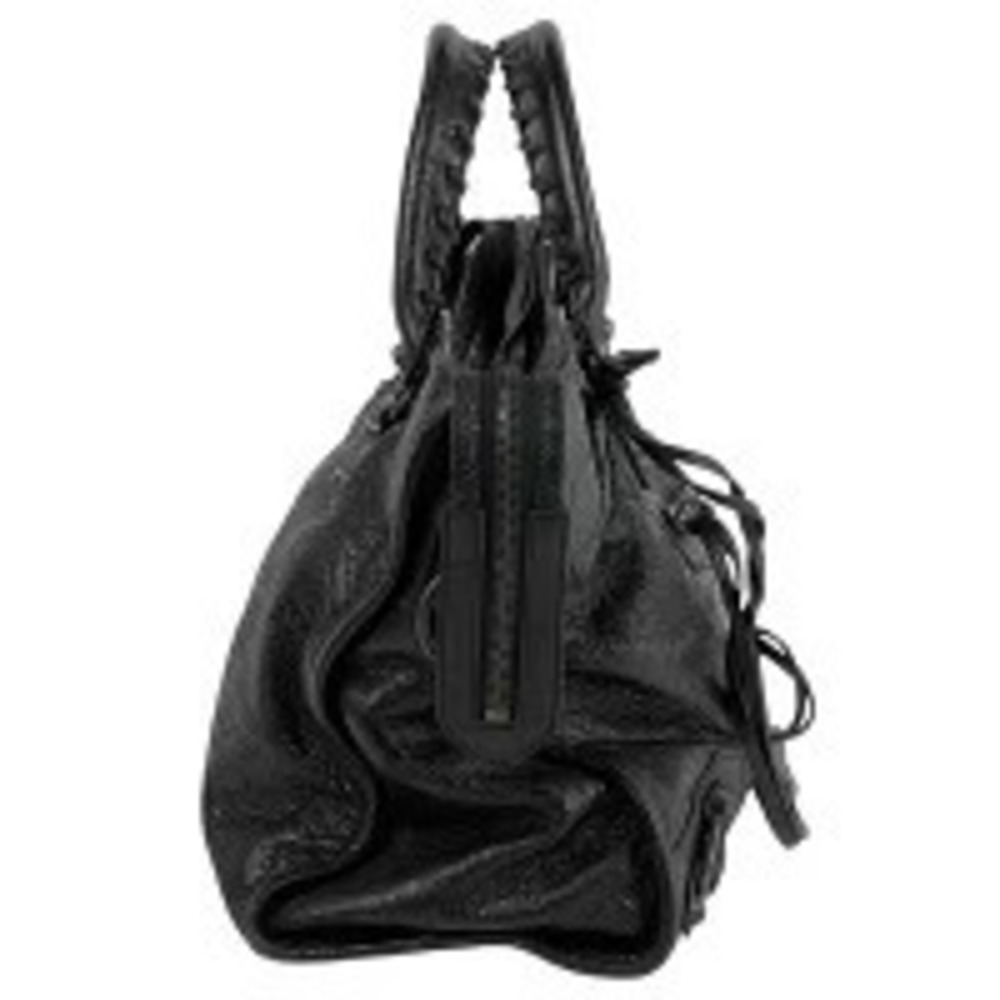 Balenciaga Shoulder Bag Black City Leather Handbag The